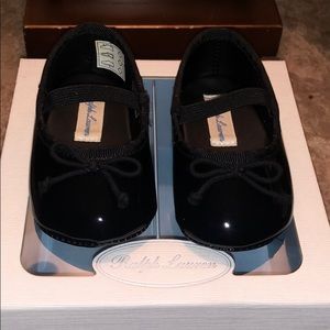 Ralph Lauren Black Paten Allie Baby Shoes